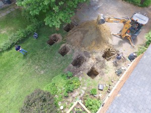 Carport excavation - Drone view                   