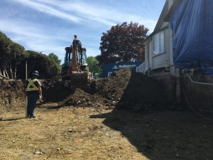 Home addition excavation                    
